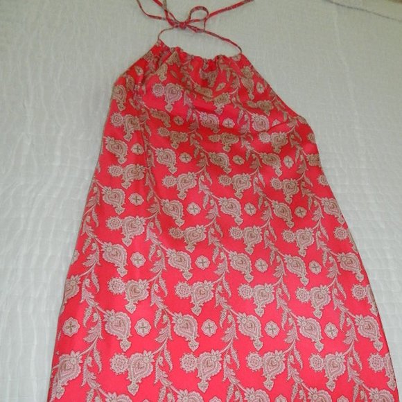 GAP Salmon Pink Silk Halter Dress , size 2 - Picture 4 of 12